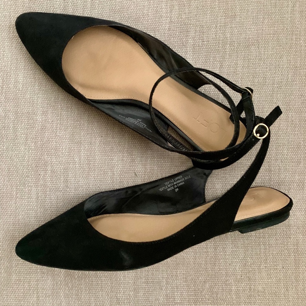 Loft ankle strap flats